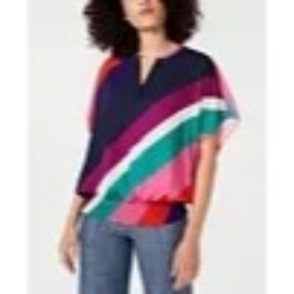 Trina Turk Colorful Geometric Blouse - Picture 2 of 8